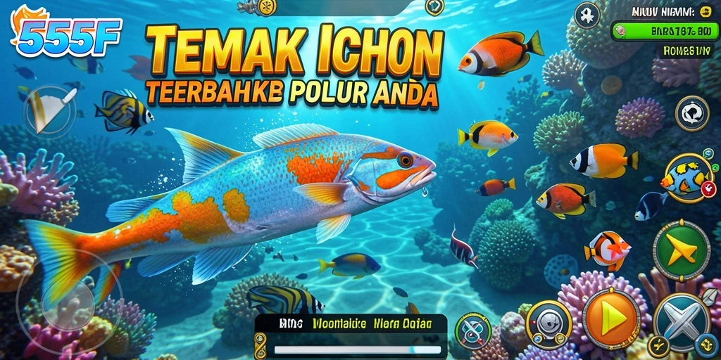 Tampilan gameplay seru Tembak Ikan di 555F.