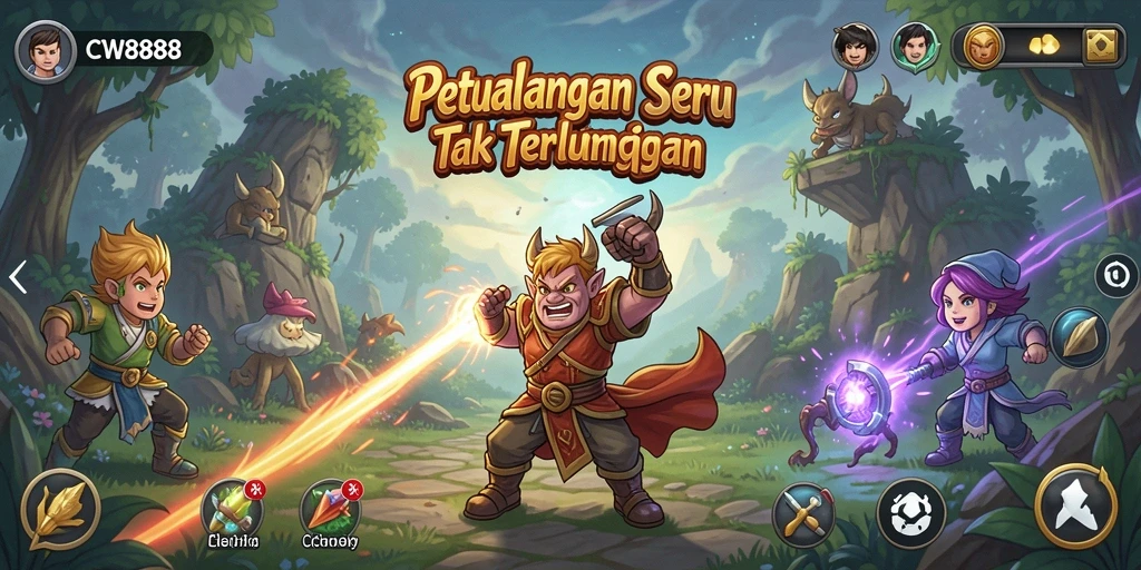 Tampilan screenshot CW8888 dengan aksi petualangan yang menegangkan.