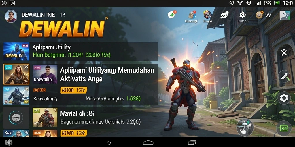 Tampilan antarmuka DEWALIN yang intuitif dan menarik.