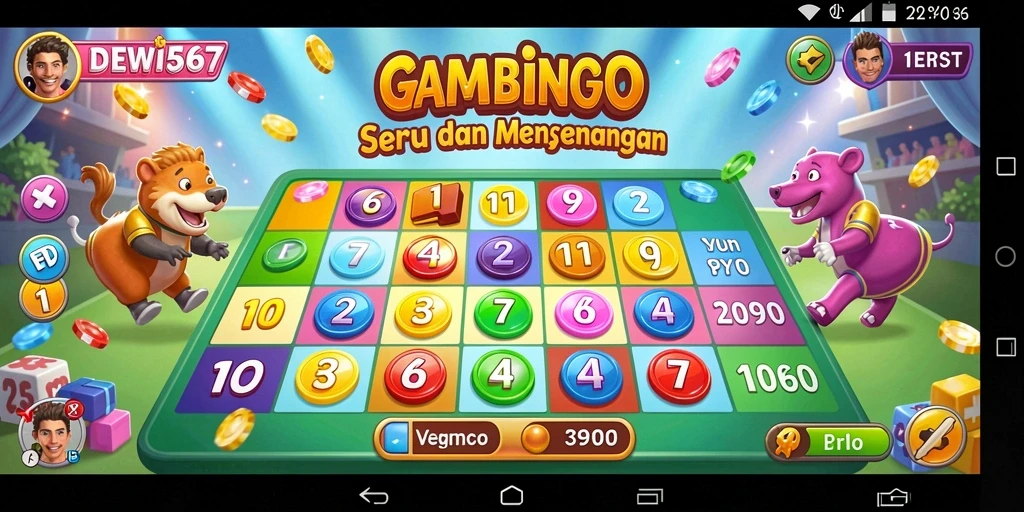 Tampilan gameplay seru dalam aplikasi Bingo DEWI567.