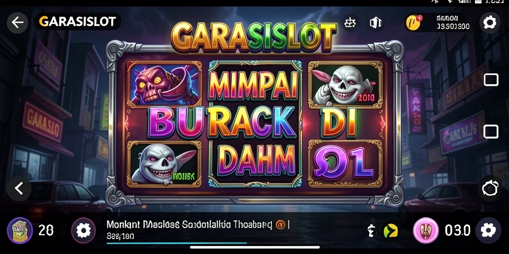 Screenshot menampilkan gameplay menegangkan dengan efek horor mencekam.