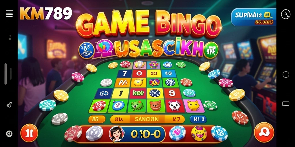 Screenshot gameplay KM789 menampilkan suasana Bingo yang seru dan interaktif.