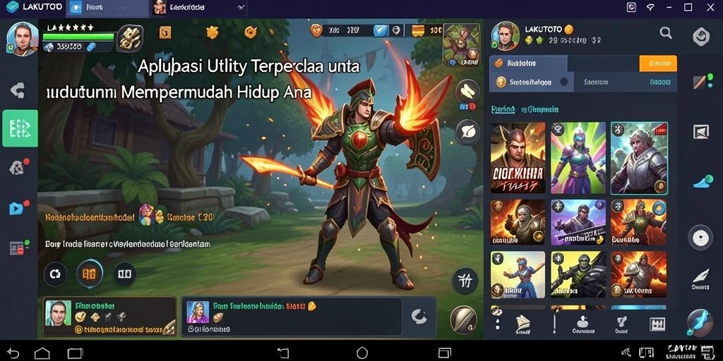 Tampilan antarmuka aplikasi LAKUTOTO yang sederhana dan fungsional.