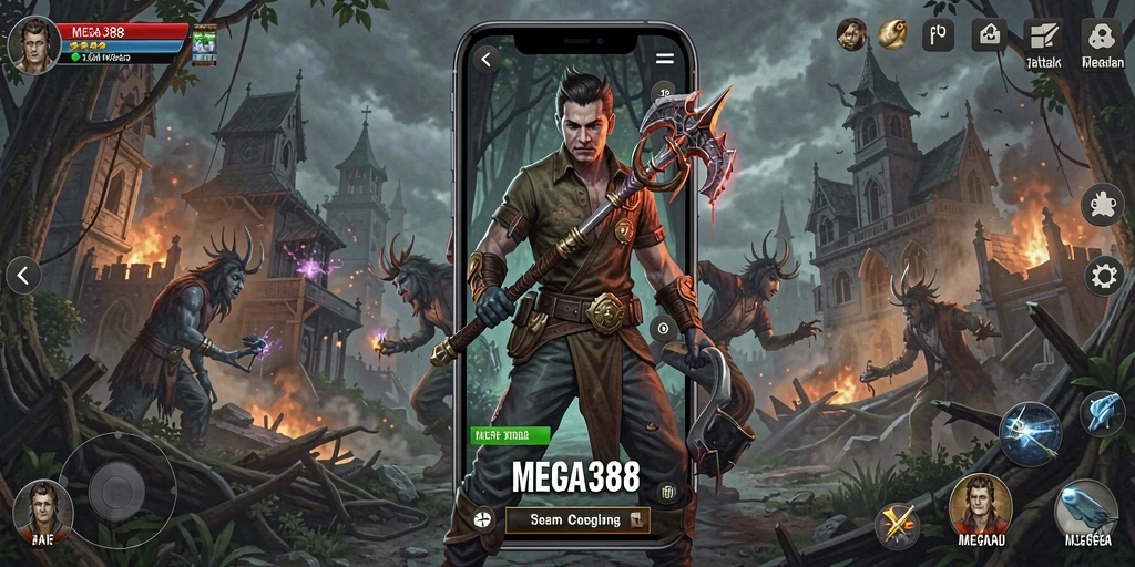 Screenshot MEGA388 menampilkan gameplay ketegangan yang mencekam.