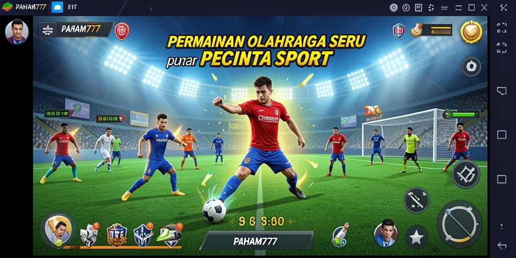 Tampilan seru dari gameplay PAHAM777 yang penuh aksi olahraga.