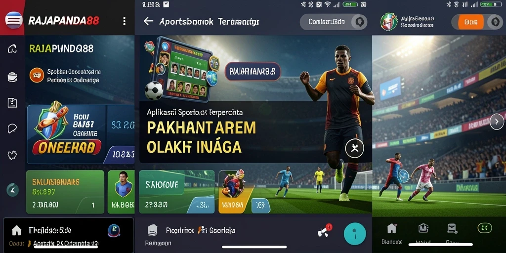Screenshot gameplay RAJAPANDA88 menunjukkan antarmuka taruhan olahraga yang interaktif.