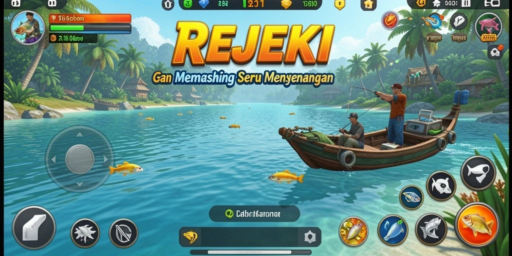 Screenshot REJEKI menampilkan aksi mendebarkan dalam memancing.
