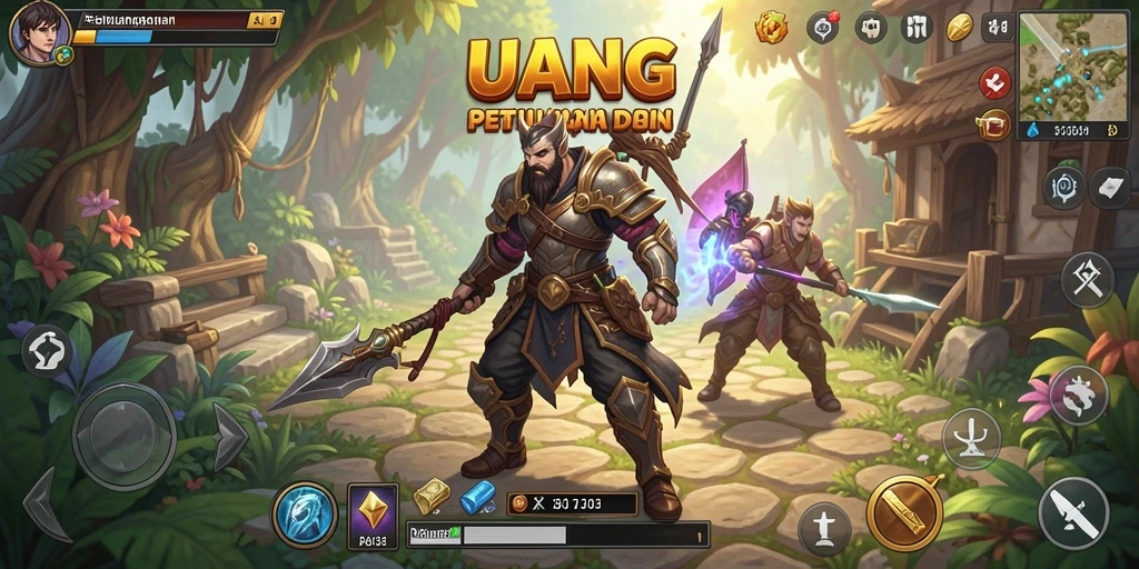 Gameplay RPG interaktif di dunia fantasi yang menawan.