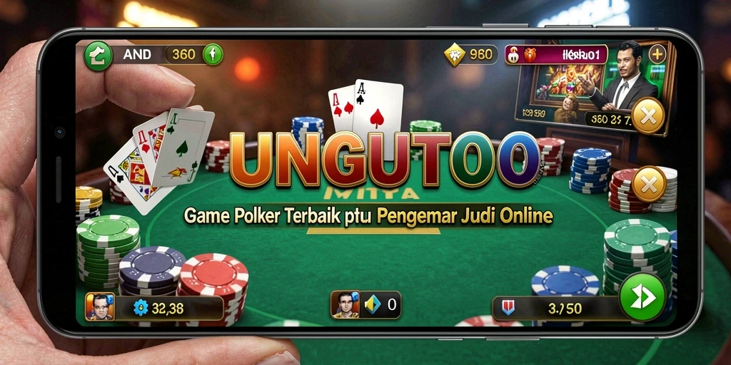 Screenshot UNGUTOTO menunjukkan gameplay Poker yang menegangkan dan seru.