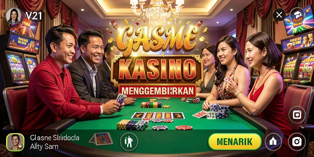 Tangkapan layar gameplay <strong>V21</strong> menampilkan suasana Kasino yang mengasyikkan.